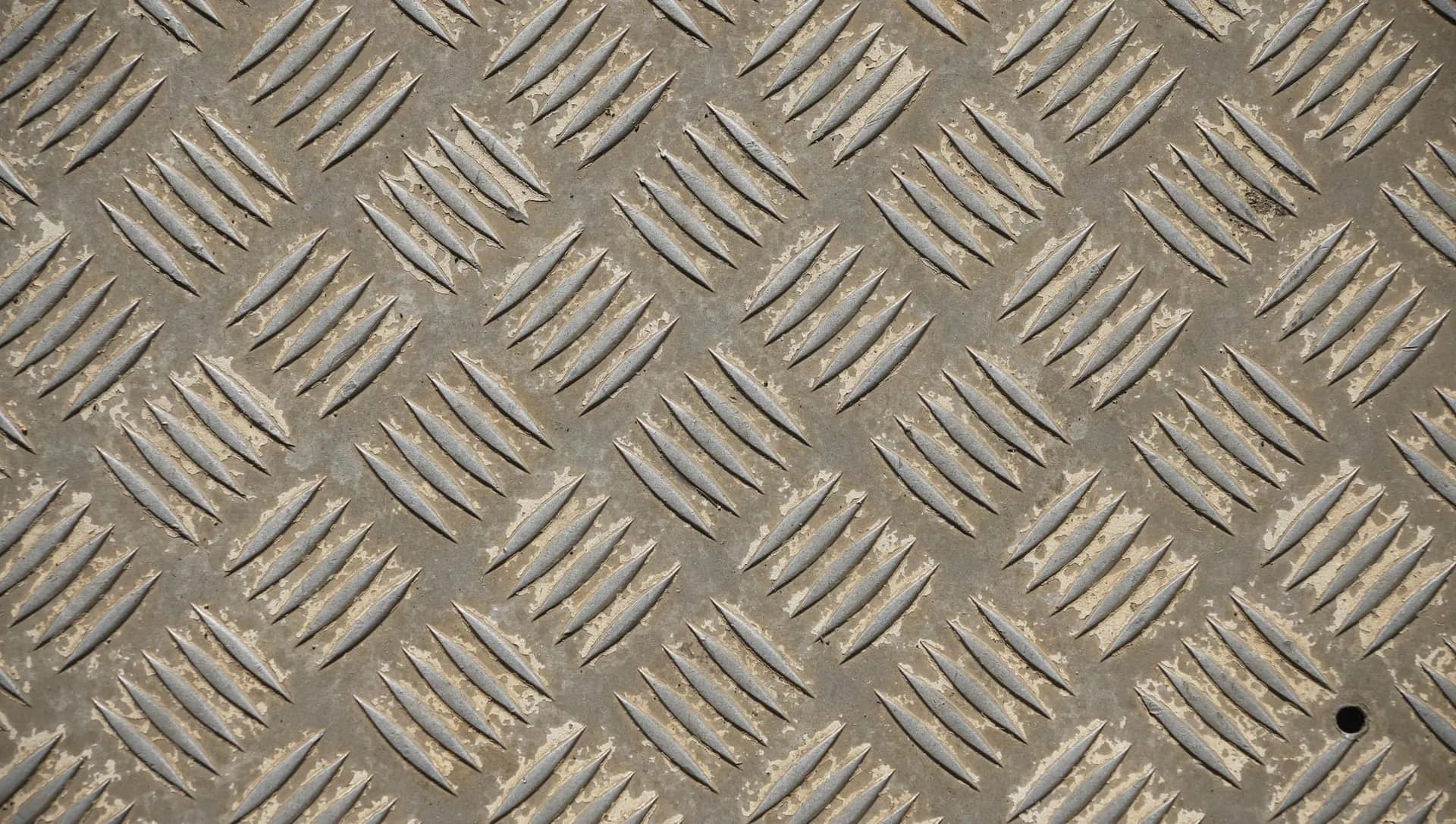 Diamond pattern steel floor plate